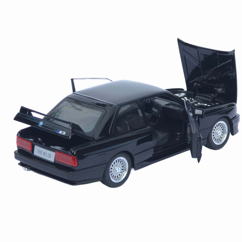 Машинка метал BMW M3 (E30) АвтоЕксперт чорна 1:24 світло звук відкр двері капот багажник (1273-27)