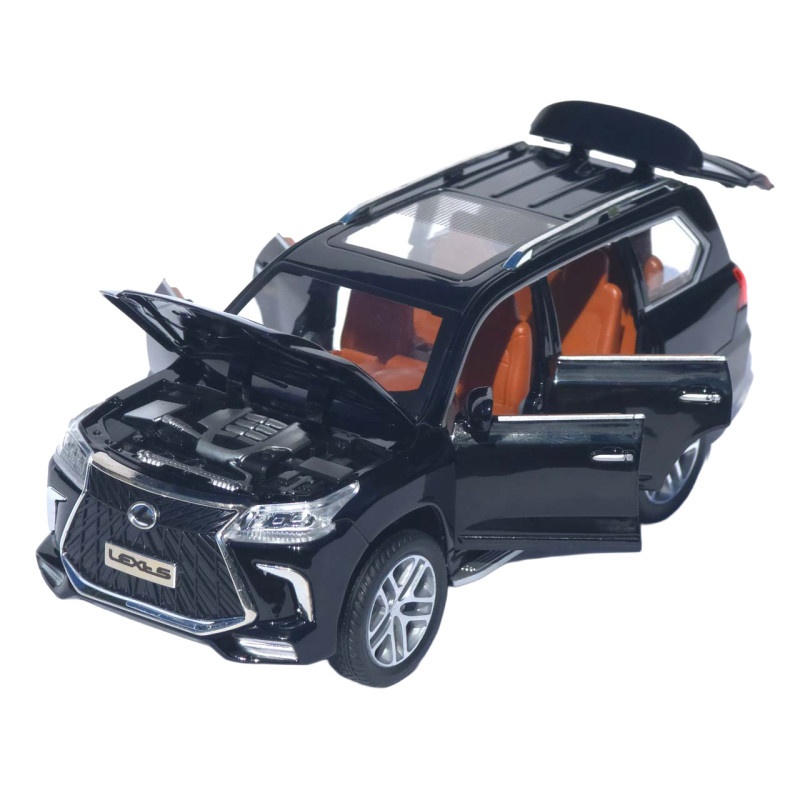 Машинка метал Lexus LX 570 АвтоЕксперт чорна 1:24 звук світло інерція 20*8,5*8 см (G6498-5)