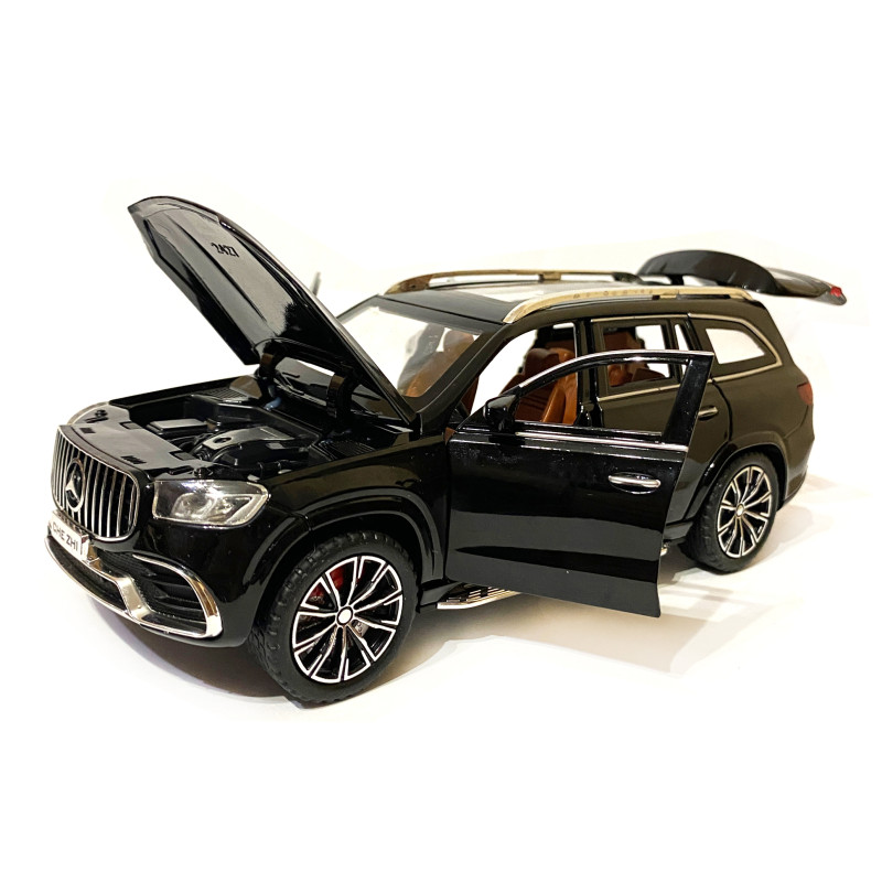 Іграшкова машинка металева Mercedes-Bens GLS63 (Мерседес-Бенц ) «АвтоЕксперт», чорна, батар., світ, звук, відкр.двері, інерція, від 3р., 21*9*9 (GT-1076)