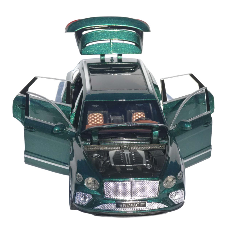 Машинка метал Bentley Bentayga АвтоСвіт зелена 1:24 звук світло інерція 21*9*7 см (AP-1897)