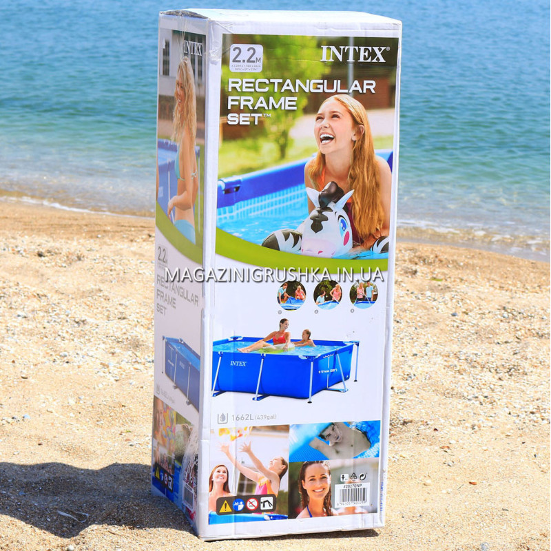 Каркасний басейн Intex Rectangular Frame 150х220х60 см (28270)