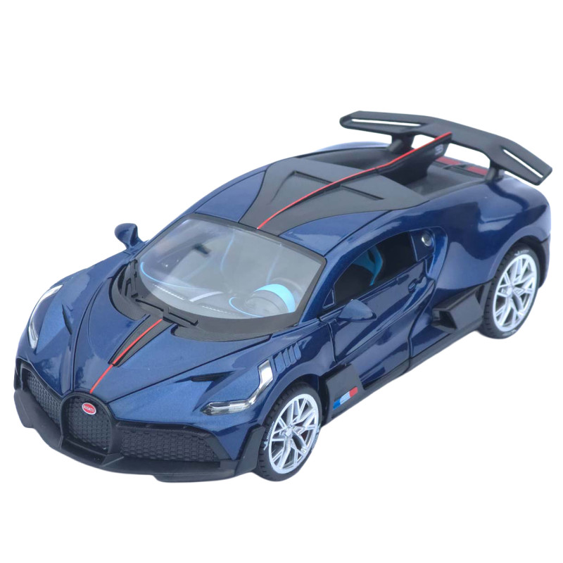 Машинка метал Bugatti Divo АвтоСвіт синя 1:22 світло звук інерція 20*10*5,5 см (AP-1978)