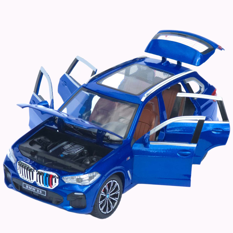 Машинка метал BMW X5 M Sport АвтоСвіт синя 1:24 звук світло інерція 20,5*9,5*7,5 см (AP-2012)