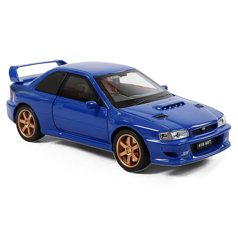 Машинка Subaru Impreza WRX STI синя субару 1:32 світло звук інерція відч двері баг капот 13,5*5*4,5см (TK-30718)