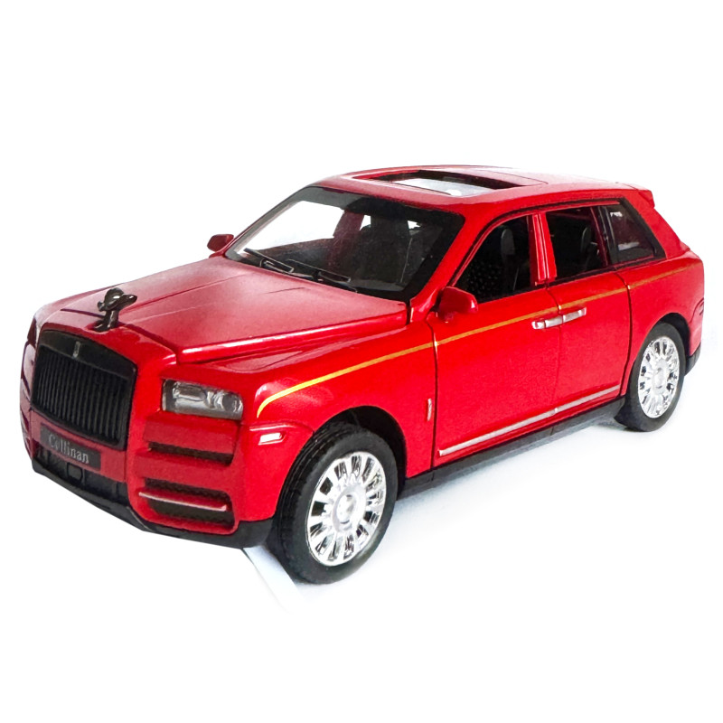 Машинка металева Rolls-Royce Cullinan ролс ройс червоний звук світло інерція відкр люк двері капот багажник 1:32,15*6,5*5,5см (AP-1751)