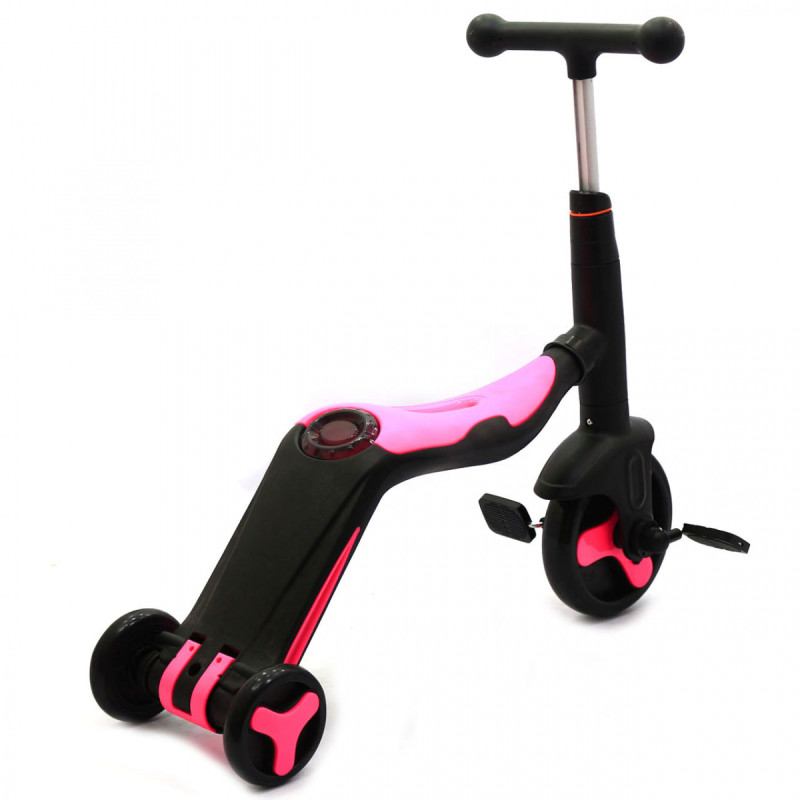 Самокат-трансформер дитячий Best Scooter 3в1 Рожевий (JT 70708)