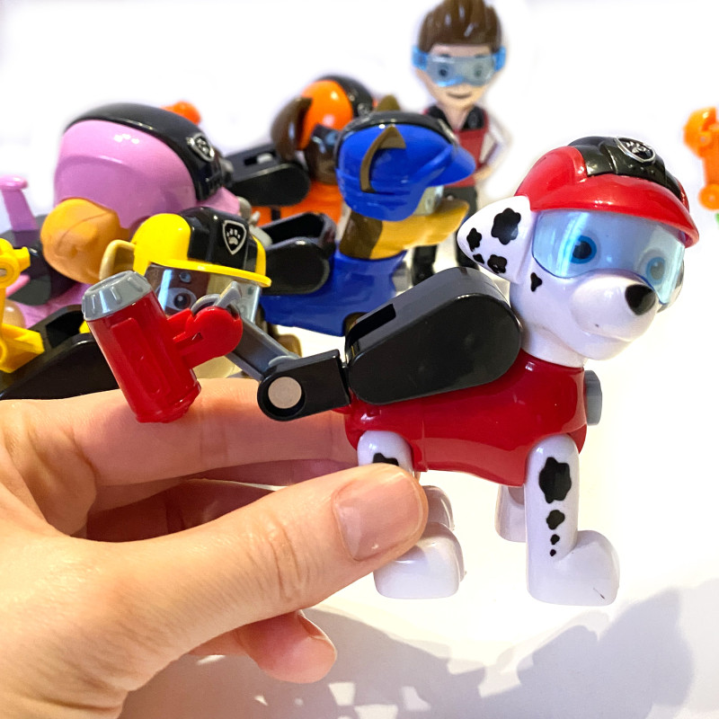 Ігровий набір Щенячий патруль, Paw Patrol, фігурки пластик, рухомі елементи, рюкзак відкр, 7 героїв (805В-1)
