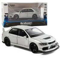 Машинка металл Mitsubishi Lancer Evolution IX серая 1:32 свет звук инерция откр двери баг капот 15*5,5*4,5см (TK-20651)