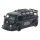 Машинка метал Volkswagen Type 2 (T1) чорна 1:32 світло звук інерція відч двері 2 дошки (TK-19102)
