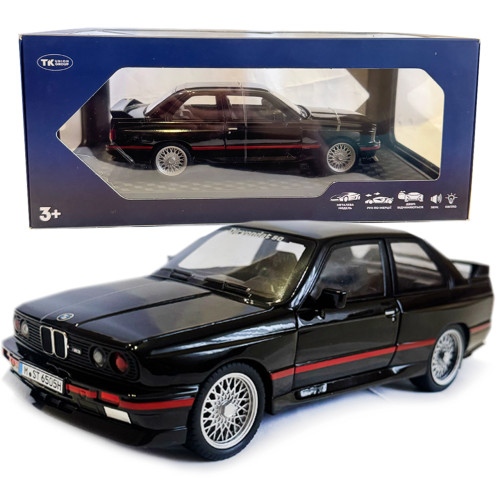 Машинка металева BMW M3 БМВ 1986 купе чорна АвтоЕксперт 1:24 світло звук відкр двері баг капот 20,5*8*5,5 см (GT-99641)