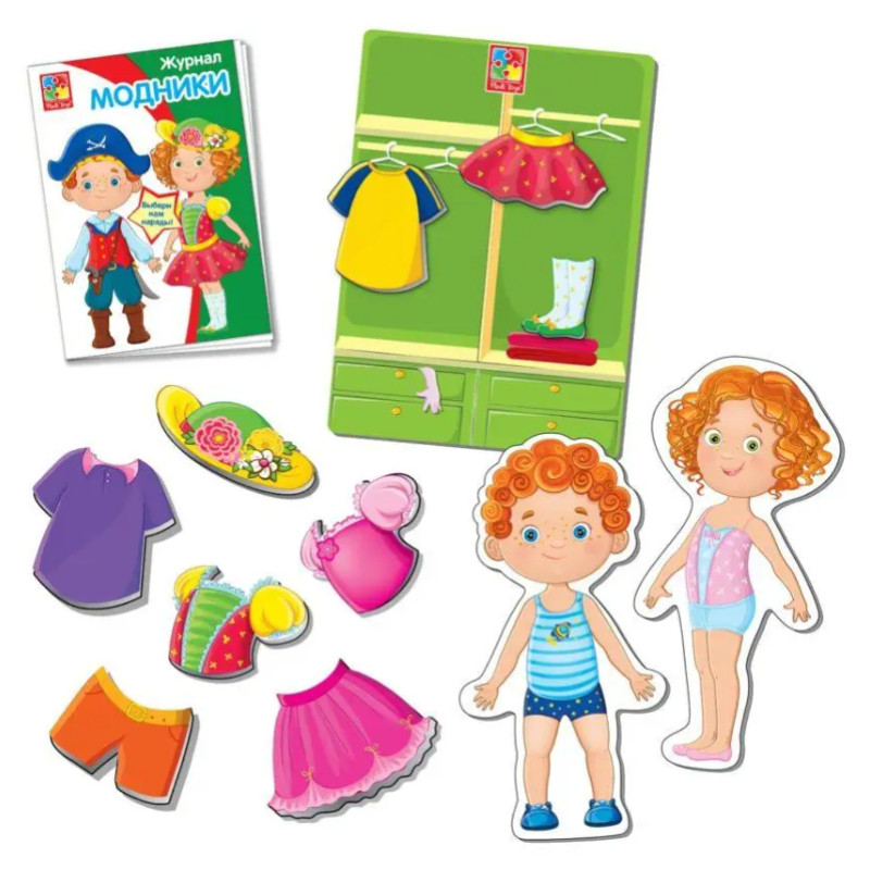 Магнітна гра-одягашка "Модники" Vladi Toys (VT 3702-06)