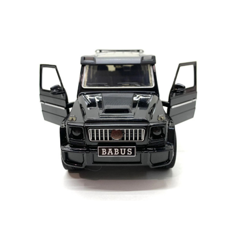 Машинка металева дитяча Mercedes Brabus G 63 мерседес, чорний, Автоексперт, 1:24, світло, інерція, відчиняються двері 18*8.5*8см (El-1208)