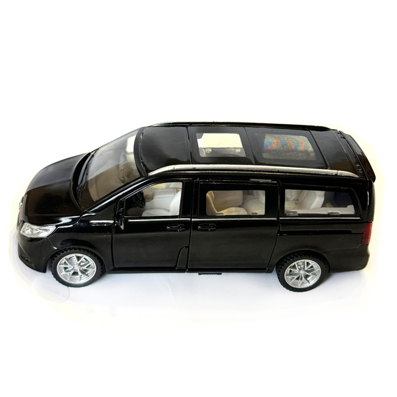 Машинка металева Mercedes Benz Vito V260 мерседес віто мікроавтобус чорний 1:32 світло звук відкриваються двері баг капот резинові колеса 16*7*6 см (AP-1826)