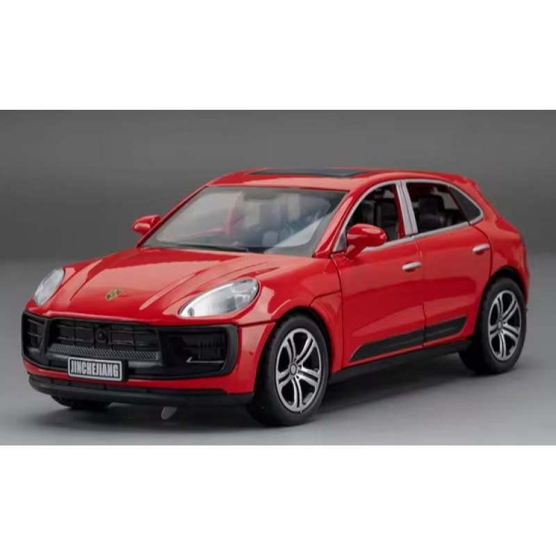 Машинка игровая Porsche Macan «АвтоЕксперт» Порше Макан, металл, красная, подсветка фар, звук, инерция, открываются двери, капот, 16*7*6, 15506