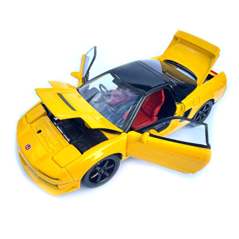 Машинка Honda NSX жовта хонда 1:32 світло звук інерція відч двері баг капот 13,5*5*3,5см (TK-41022)