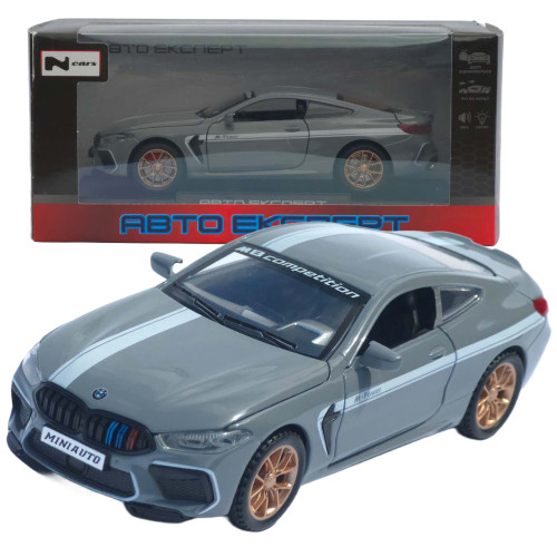 Машинка метал BMW M8 Competition АвтоЕксперт сіра 1:32 звук світло інерція 15*6,5*4 см (LF-93732)