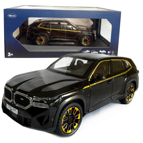 Машинка металева BMW XM БМВ чорний 1:24 світло звук відкр двері баг капот 21*9*8см (GT- 14158)