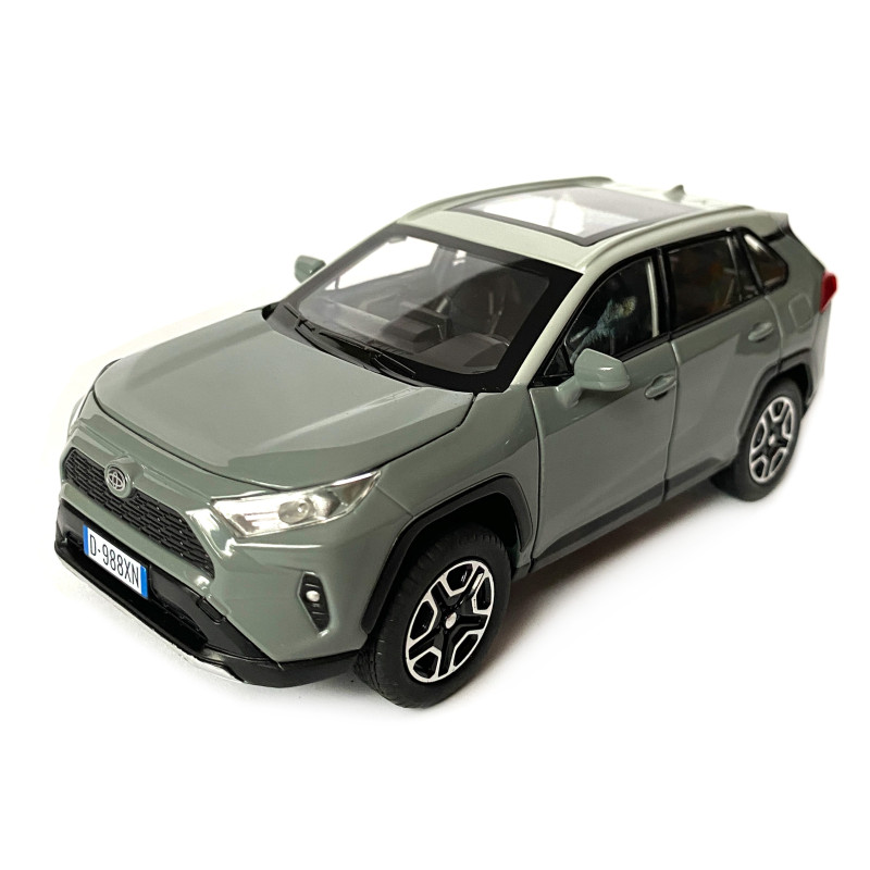 Іграшкова машинка металева Toyota RAV4 Sport, Тойота рав спорт, сіра, звук, світло, інерція, відкр двері, багажник, капот, Автоексперт, 1:32,14,5*7*6см (40962)