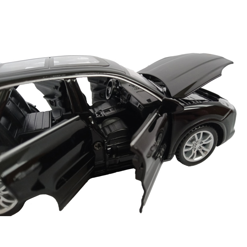 Машинка игровая Porsche Cayenne «АвтоЕксперт» Порше каен, металл, черная, подсветка фар, звук, инерция, открываются двери, капот, 15*6*4, 24705