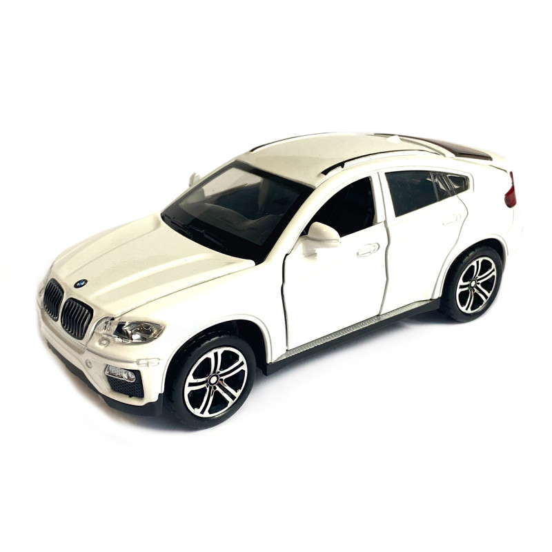 Іграшкова машинка металева BMW X6 АвтоЕксперт БМВ Х6 джип, білий, звук, світло, інерція, відкр. двері, капот, багажник, 15*6*5 см (LF-73744)