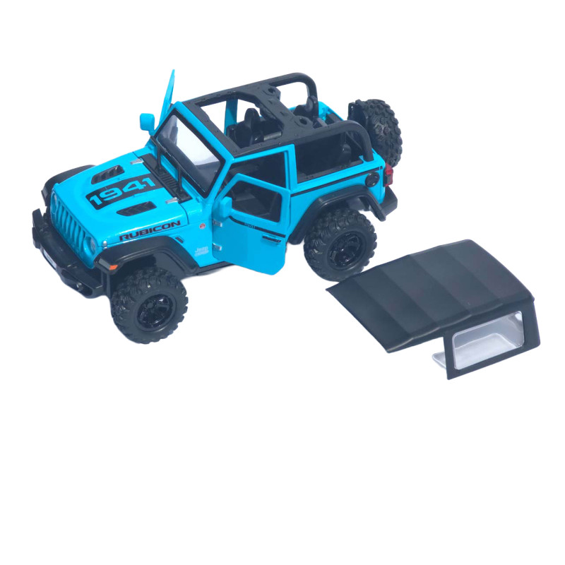 Машинка метал Jeep Wrangler Rubicon АвтоЕксперт блакитна 1:32 світло звук інерція 14*6*6 см (LF-05124)