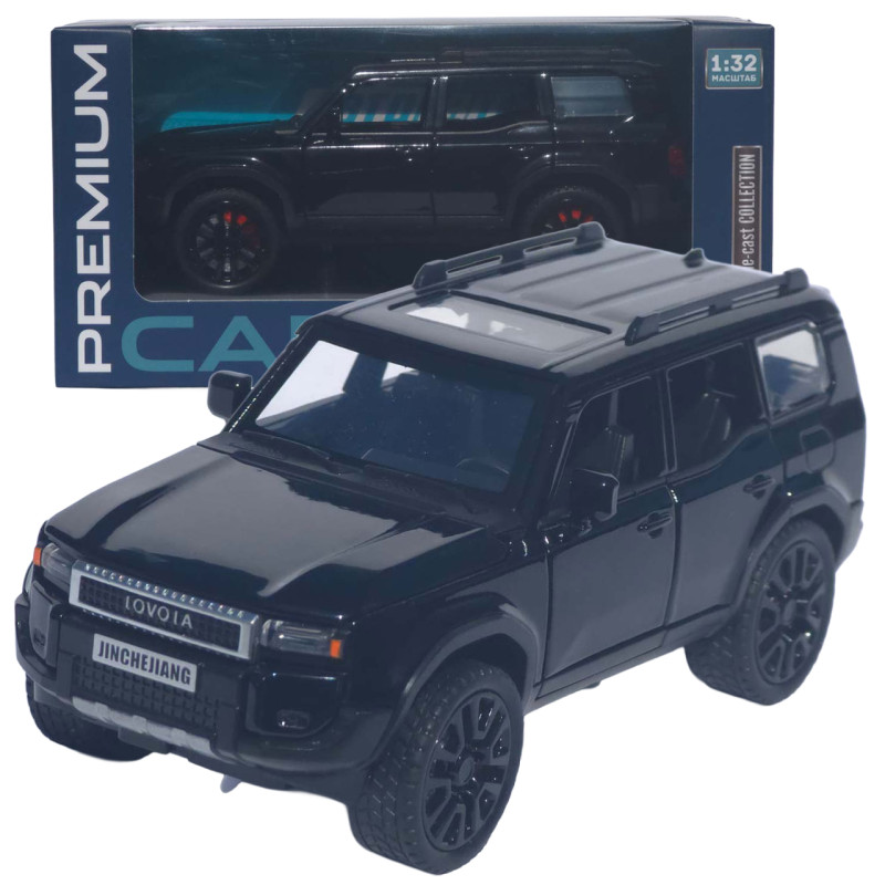 Машинка метал Toyota Land Cruiser Prado 250 АвтоСвіт чорна 1:32 звук світло інерція 15*6,5*6 см (AP-2105)