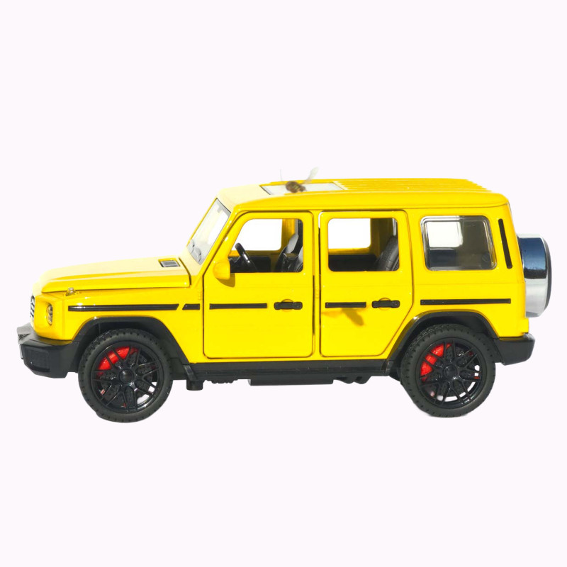 Машинка метал Mercedes-Benz G-Class (Гелендваген) АвтоЕксперт жовта 1:32 звук світло (LF-80110)