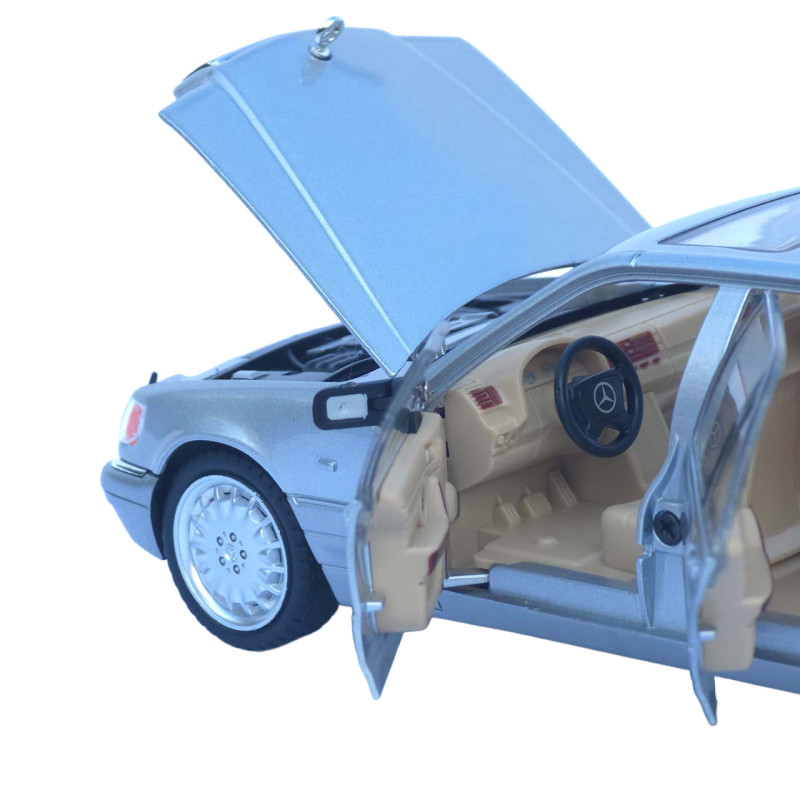 Машинка метал Mercedes-Benz S-Class W140 АвтоЕксперт срібляста 1:24 звук світло 21*8*6,5 см (G9765-42)