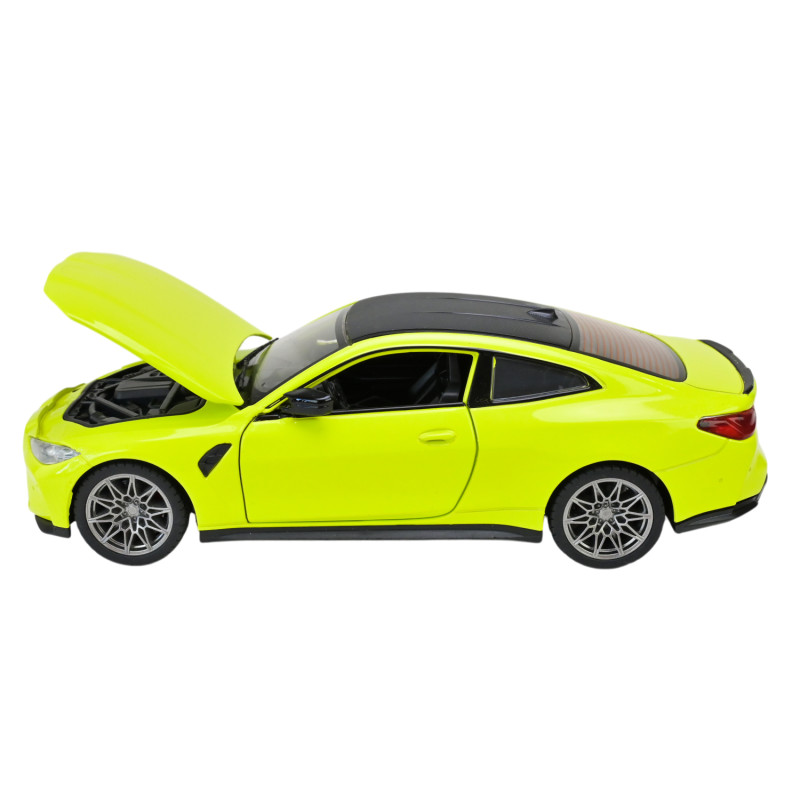 Машина метал BMW M4 БМВ зелена 1:24 світло звук відкр.двері 20*7,5*6см ( 68280A)