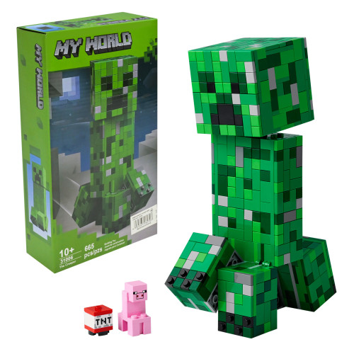Конструктор Кріпер Minecraft Майнкрафт 665 дет 28*16*6 см (31006)