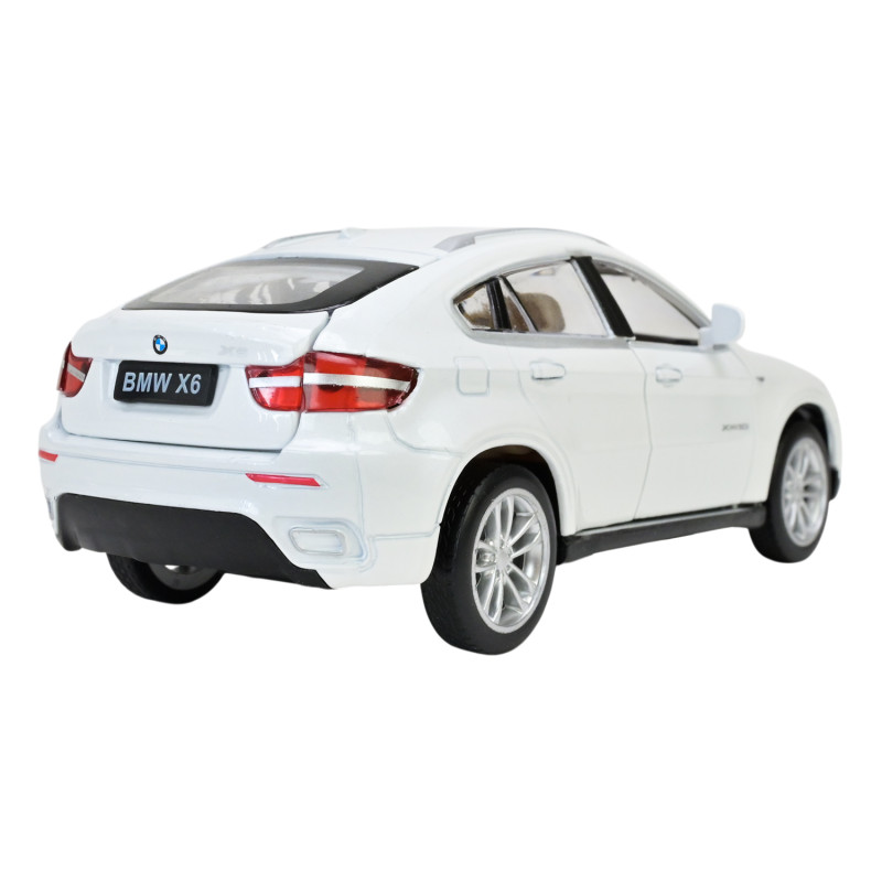 Машинка метал BMW X6 БМВ біла 1:32 світло звук відкр двері 15*6*5,5 см (68311)
