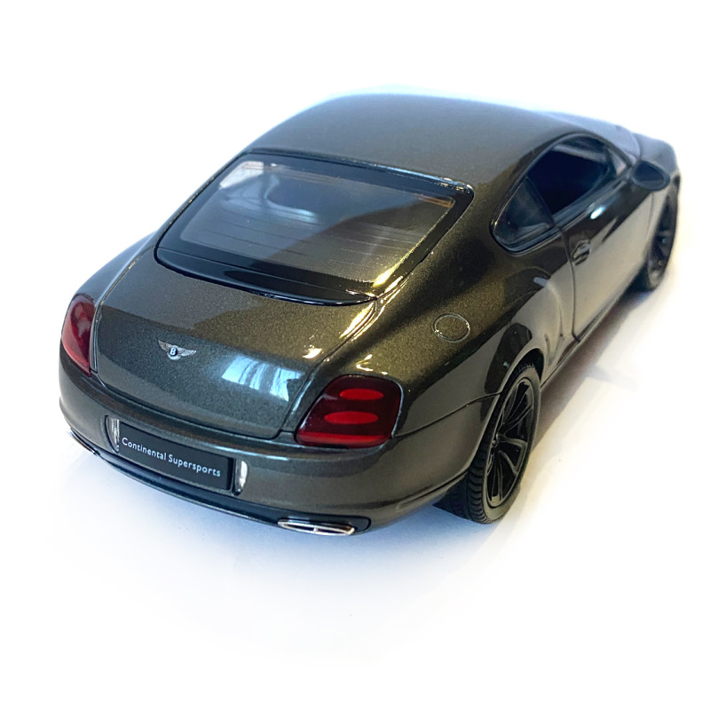 Іграшкова машинка металева WELLY 1:24 BENTLEY CONTINENTAL SUPERSPORTS, бентлі континенталь суперспорт, відкр.двері, капот, сіра,19*7.5*5.5 см (24018W)