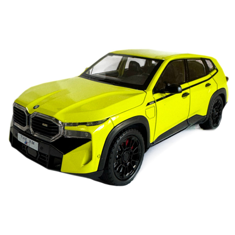 Машинка металева BMW XM БМВ жовтий 1:24 світло звук відкр двері баг капот 21*9*8см (AP-2097)