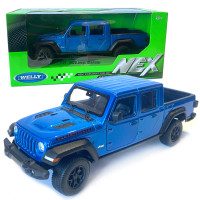 Игрушечная машинка металлическая WELLY 1:27, 2007 JEEP GLADIATOR, синий, 19.5*6.5*6.5 см (24103W)