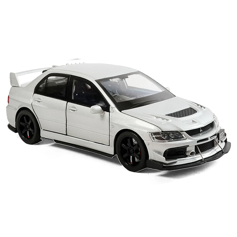 Машинка металл Mitsubishi Lancer Evolution IX серая 1:32 свет звук инерция откр двери баг капот 15*5,5*4,5см (TK-20651)
