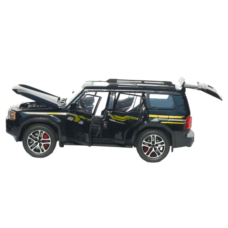 Машинка метал Toyota Land Cruiser Prado АвтоЕксперт чорна 1:24 звук світло 21*8*8 см (G7605-44)