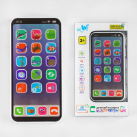 Музичний дитячий телефон WToys укр мова підсвічування скоромовки звуки пісні казки фрази (TK - 90918)