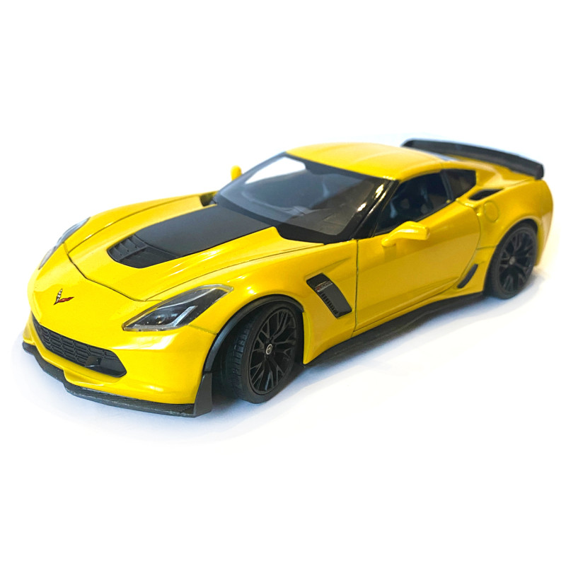 Іграшкова машинка металева WELLY 1:24 CHEVROLET COREVETTE Z06, жовтий, 19*8*5,5 см(24085W)