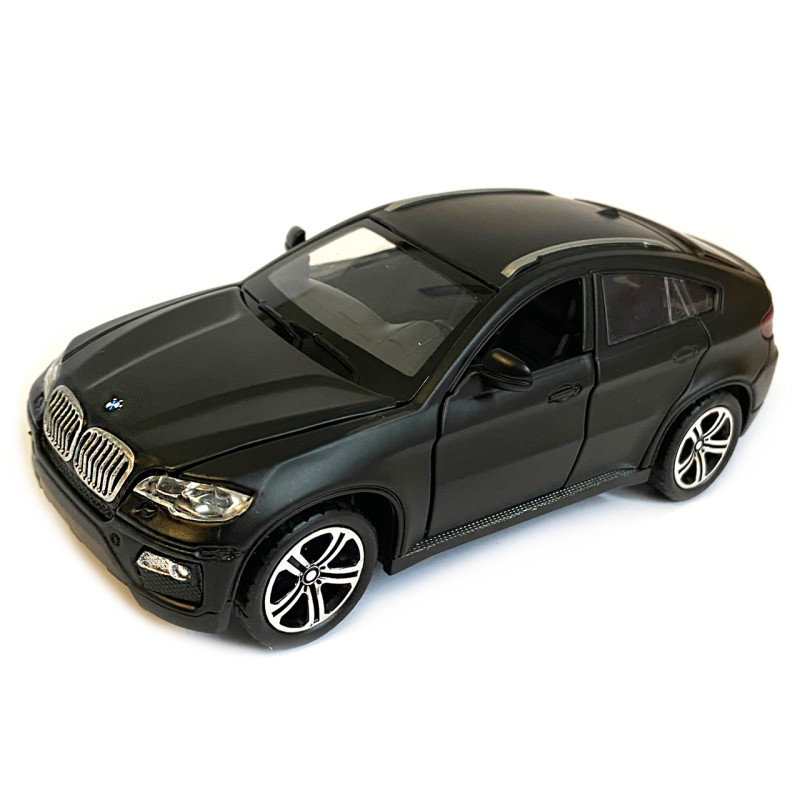 Іграшкова машинка металева BMW X6 АвтоЕксперт БМВ Х6 джип, чорний, звук, світло, інерція, відкр. двері, капот, багажник, 15*6*5 см (LF-73744)