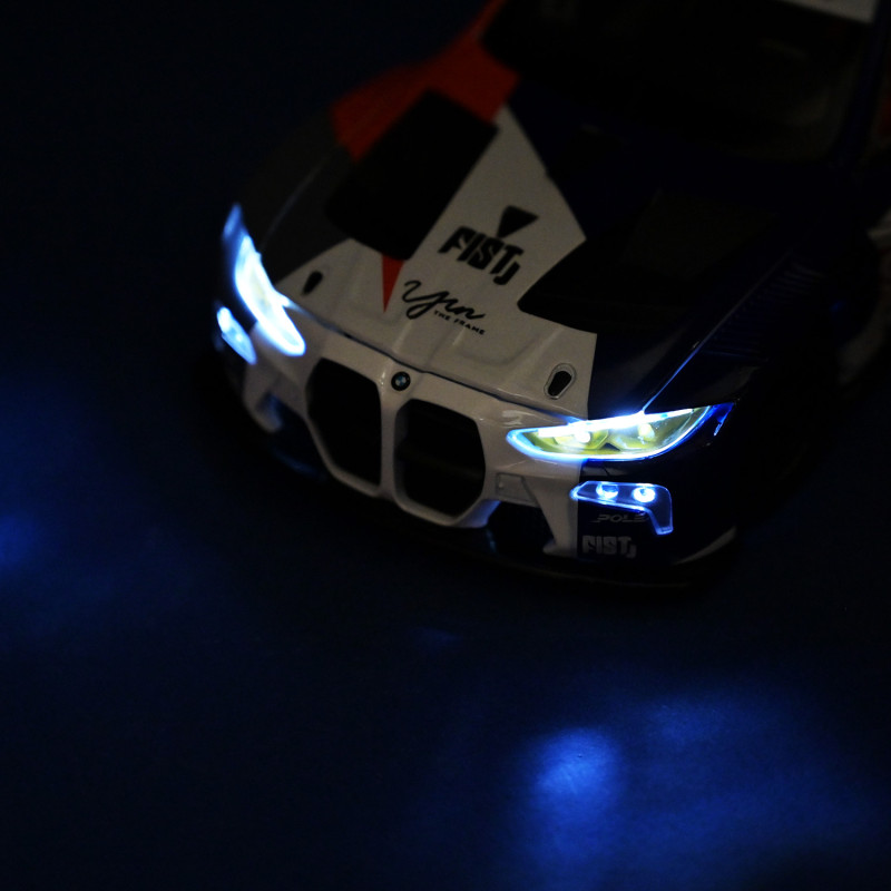 Машина метал BMW M4 GT3 Sport БМВ Автопром синя 1:24 світло звук відкр дв 21*9*5,5 см (68282A(B))