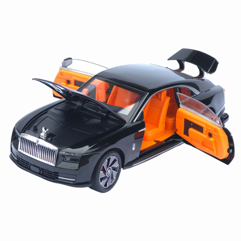 Машинка металева Rolls-Royce Spectre чорна 1:24 світло звук відкр двері капот багажник (1416-28)