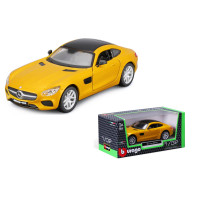 Машинка металева Mercedes-AMG GT Bburago 1:32, відкриті двері, жовта 14*5*5 см (18-43065)