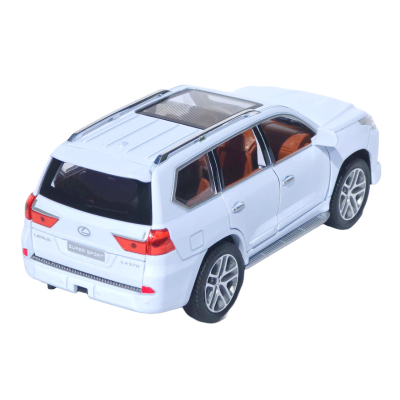 Машинка метал Lexus LX 570 АвтоЕксперт біла 1:24 звук світло інерція 20*8,5*8 см (G6498-5)