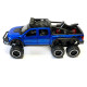 Машинка металева дитяча Ford Raptor з мотоциклом позашляховик, синій, Автоексперт, 1:24, світло, інерція, відкриваються двері, багажник, капот, 21*9*9см (GT - 02291)