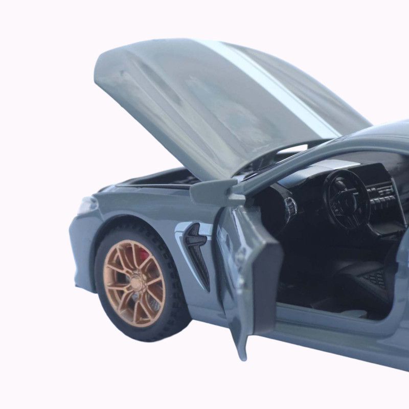 Машинка метал BMW M8 Competition АвтоЕксперт сіра 1:32 звук світло інерція 15*6,5*4 см (LF-93732)