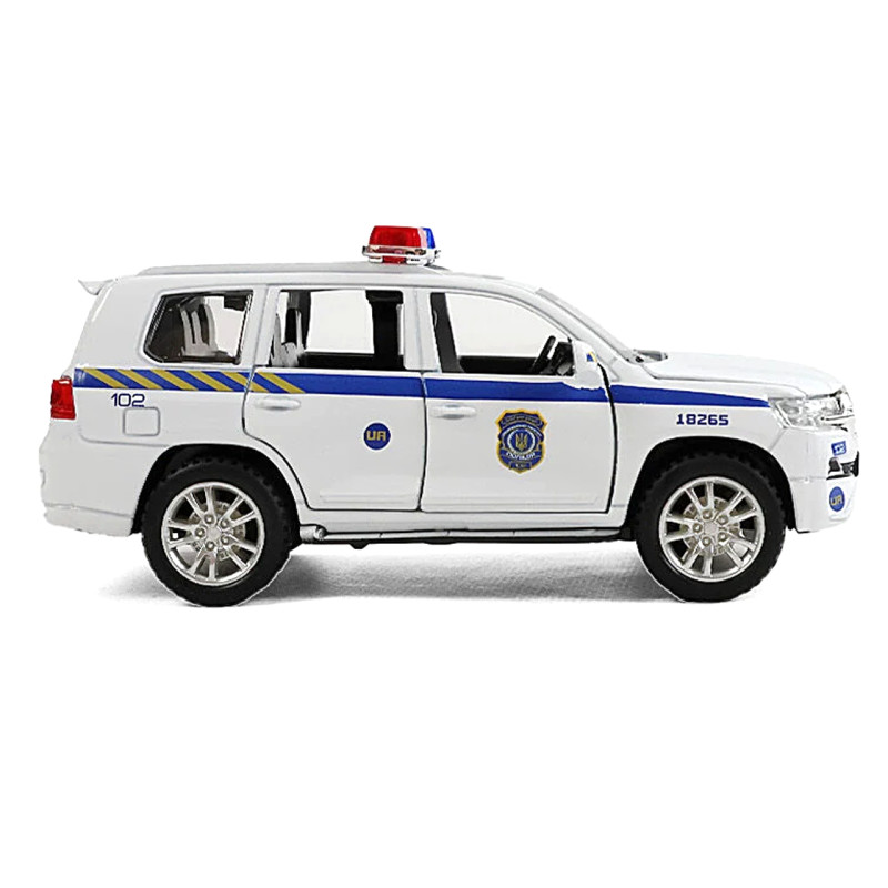 Машина металева поліція Авто Експерт Toyota Land Cruiser 200 1:32 світло звук інерція відч двері баг капот 15*6*6см (41153)