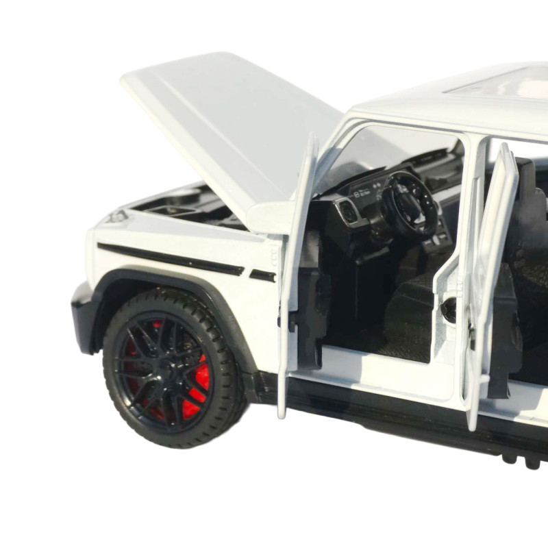 Машинка метал Mercedes-Benz G-Class (Гелендваген) АвтоЕксперт біла 1:32 звук світло (LF-80110)
