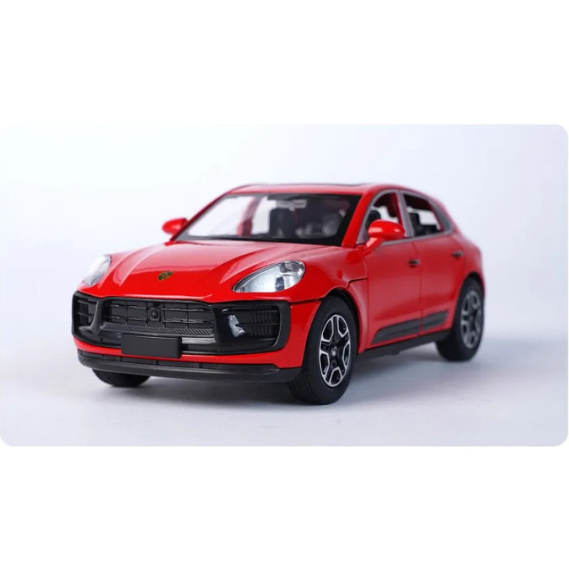 Машинка игровая Porsche Macan «АвтоЕксперт» Порше Макан, металл, красная, подсветка фар, звук, инерция, открываются двери, капот, 16*7*6, 15506