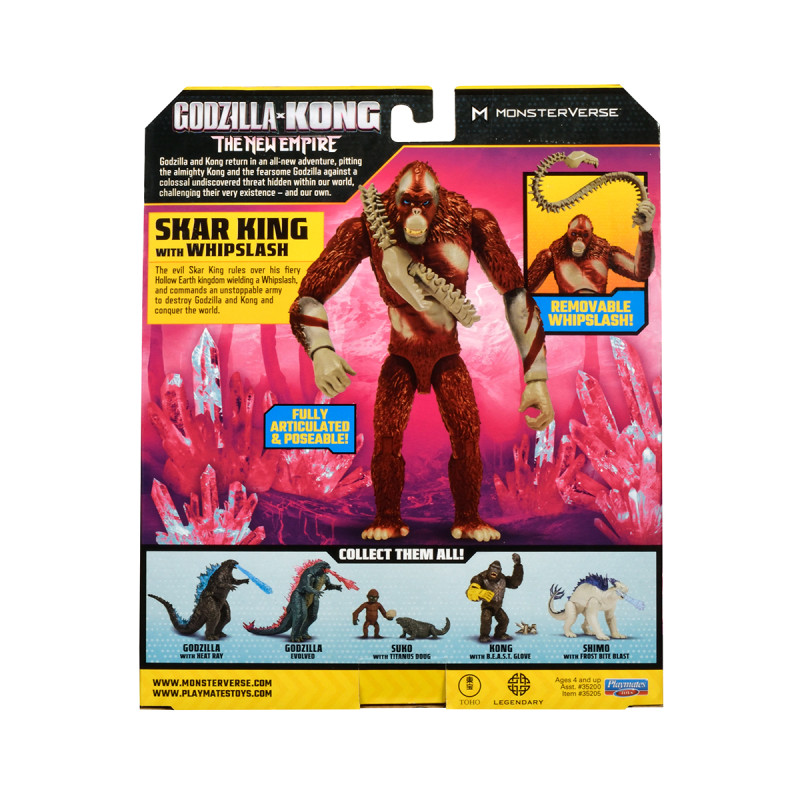 Ігрова фігурка Godzilla and Kong - Скар Кінг зі зброєю 15см шарнірна (35205)