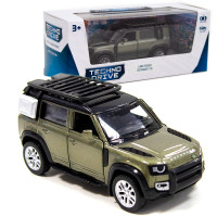 Игрушечная машинка металлическая LAND ROVER DEFENDER 110, ленд ровер дефендер, зеленый, 4*11*4см (250289)